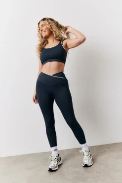 Contrast Piping Co-Ord Wrap Leggings|Fits Sale