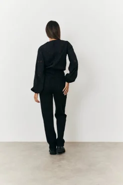 Jacquard Balloon Sleeve Bodysuit|In the Style Best