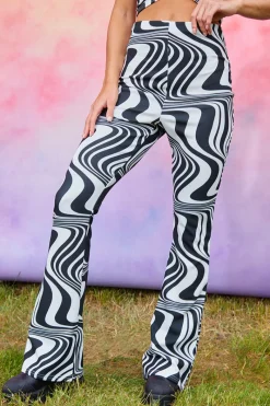 Jersey Printed Flares|In the Style Clearance