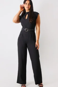 Key Hole Front Jumpsuit|In The Style Outlet
