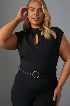Key Hole Front Jumpsuit|In The Style Outlet