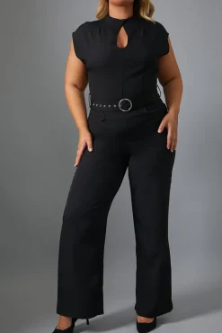 Key Hole Front Jumpsuit|In The Style Outlet