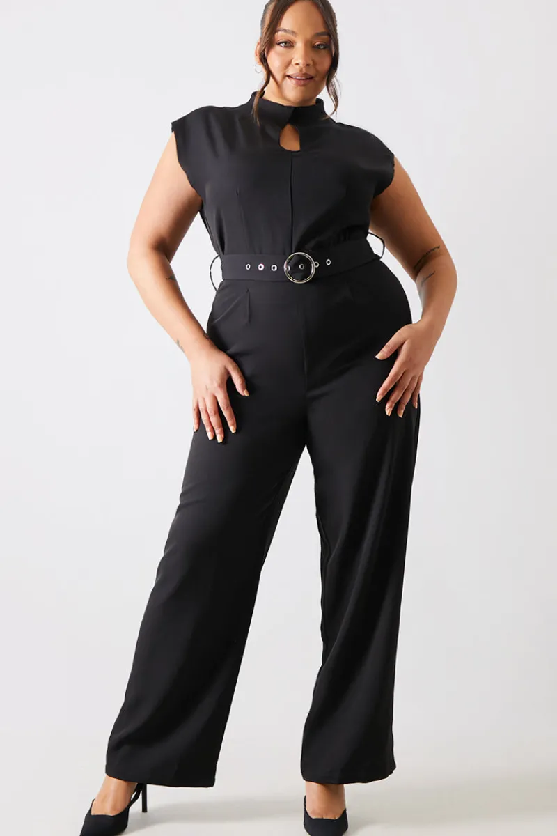 Key Hole Front Jumpsuit|In The Style Outlet