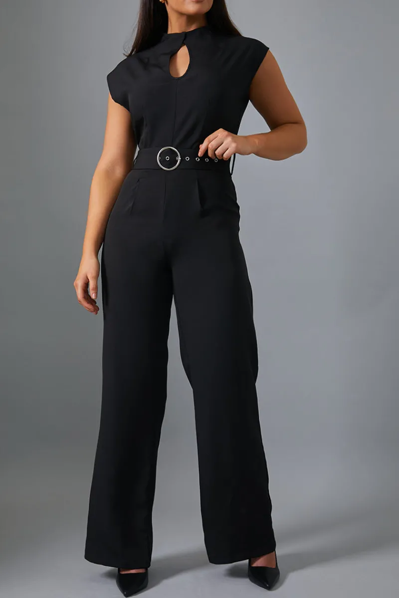 Key Hole Front Jumpsuit|In The Style Outlet