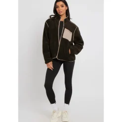 Khaki Fleece Jacket|Urban Bliss Best