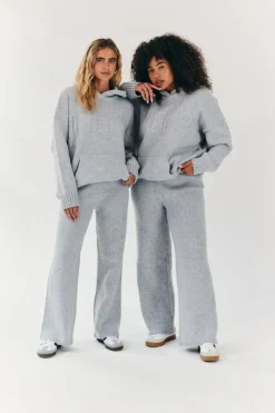 Knitted Wide Leg Co Ord Trouser|Fits Clearance