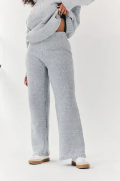 Knitted Wide Leg Co Ord Trouser|Fits Clearance