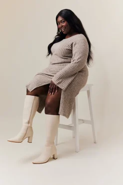 Kylie Heeled High Leg Boot|In The Style New