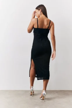 Lace Bandeau Midi Dress|In the Style Online