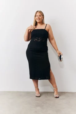 Lace Bandeau Midi Dress|In the Style Online