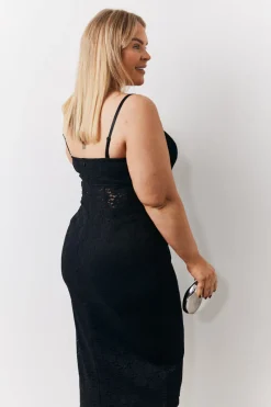 Lace Bandeau Midi Dress|In the Style Online
