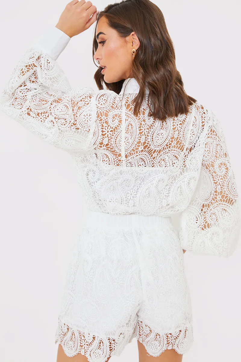 Lace Co-Ord Shorts|In the Style Best