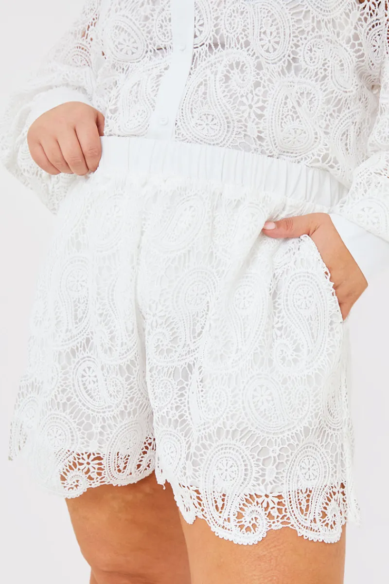 Lace Co-Ord Shorts|In the Style Best