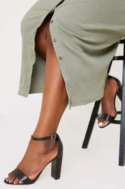 Leather Look Barely There Heels|In The Style New
