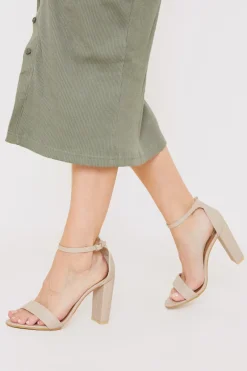 Leather Look Barely There Heels|In The Style New