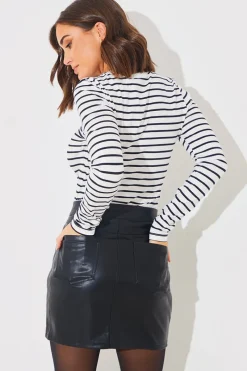 Leather Look Mini Skirt|In the Style Best