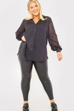 Leather Look Snake Leggings|In the Style Best