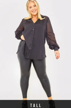 Leather Look Snake Leggings|In the Style Best