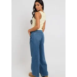 Lemon Sleeveless Button Front Top|Urban Bliss Discount