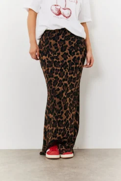 Leopard Mesh Maxi Skirt|In The Style Clearance