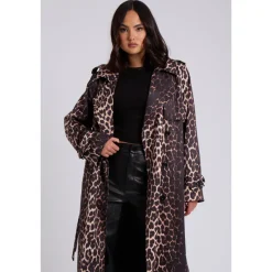 Leopard Print Trench|Urban Bliss Sale
