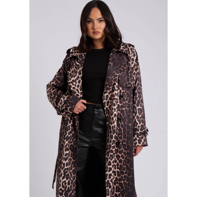 Leopard Print Trench|Urban Bliss Sale