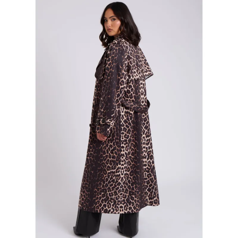 Leopard Print Trench|Urban Bliss Sale