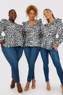 Leopard Print Wrap Blouse|In the Style New
