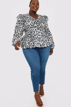 Leopard Print Wrap Blouse|In the Style New