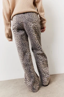 Leopard Straight Leg Jeans|In The Style New