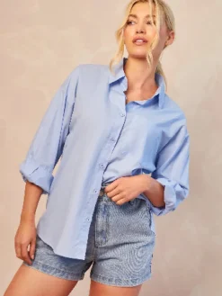 Denim Paper Bag Shorts|In The Style Online
