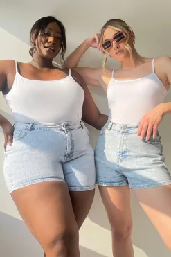 Light Wash Denim High Waist Shorts|In The Style Best