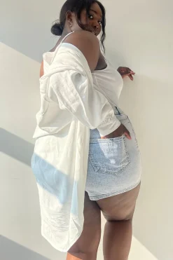 Light Wash Denim High Waist Shorts|In The Style Best