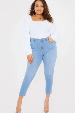Light Wash Skinny Jeans|In the Style Online
