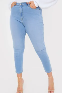 Light Wash Skinny Jeans|In the Style Online