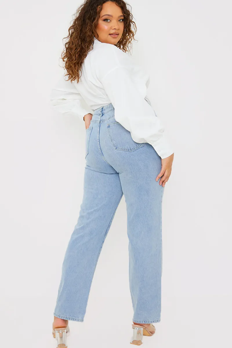 Light Wash Straight Leg Jeans|In the Style New