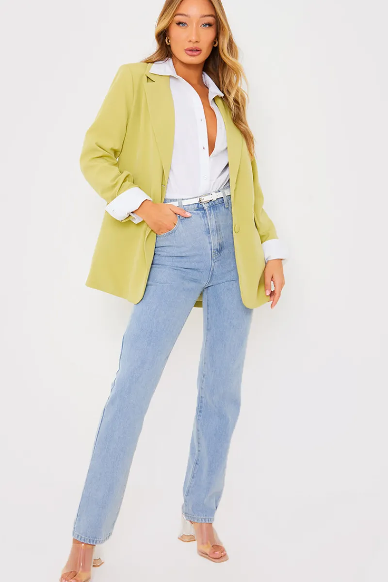 Light Wash Straight Leg Jeans|In the Style New