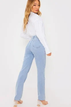 Light Wash Straight Leg Jeans|In the Style New