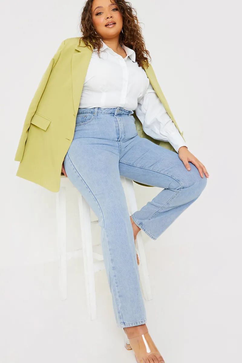 Light Wash Straight Leg Jeans|In the Style New