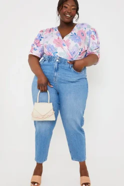 Lightwash Paperbag Jeans|In the Style Outlet