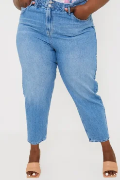 Lightwash Paperbag Jeans|In the Style Outlet