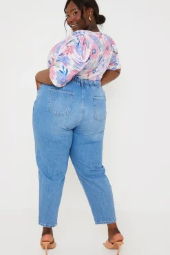 Lightwash Paperbag Jeans|In the Style Outlet
