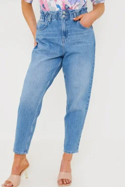 Lightwash Paperbag Jeans|In the Style Outlet