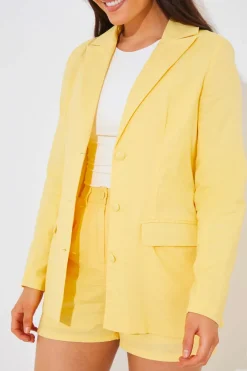 Linen Look Co-Ord Blazer|In the Style Hot