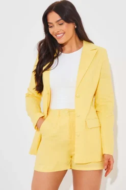 Linen Look Co-Ord Shorts|In the Style Clearance