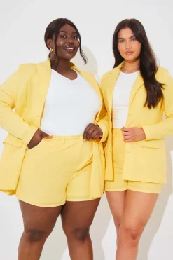 Linen Look Co-Ord Shorts|In the Style Clearance