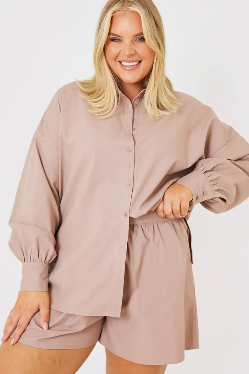 Linen Look Floaty Co-Ord Shorts|In the Style Discount