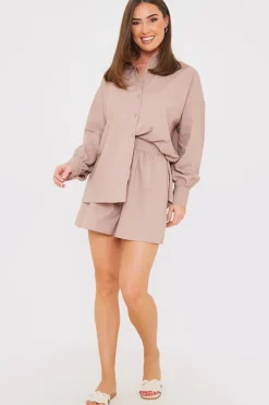 Linen Look Long Sleeve Co-Ord Shirt|In the Style New