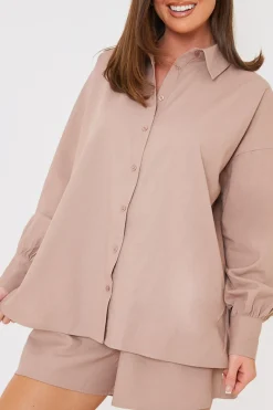 Linen Look Long Sleeve Co-Ord Shirt|In the Style New
