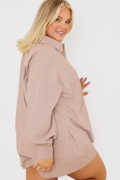 Linen Look Long Sleeve Co-Ord Shirt|In the Style New